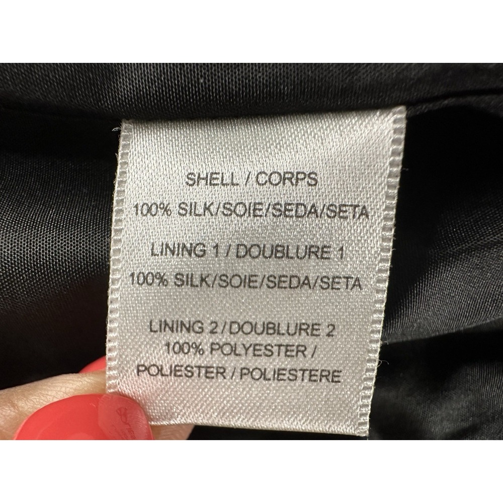 ADAM By Adam Lippes Black Silk Strapless Plisse Pleats Cocktail Dress Size 4 - Picture 15 of 16